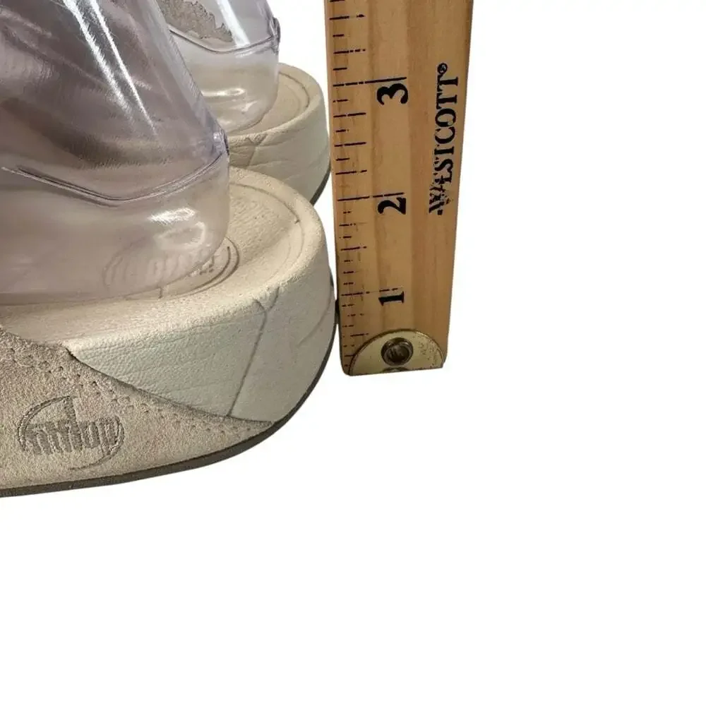 FitFlop Lulu Suede Toe Post Sandals Beige Wobbleboard Comfort Casual Summer 9